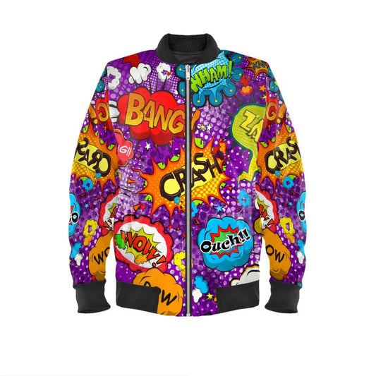 POP ART Purple Bomber Jacket