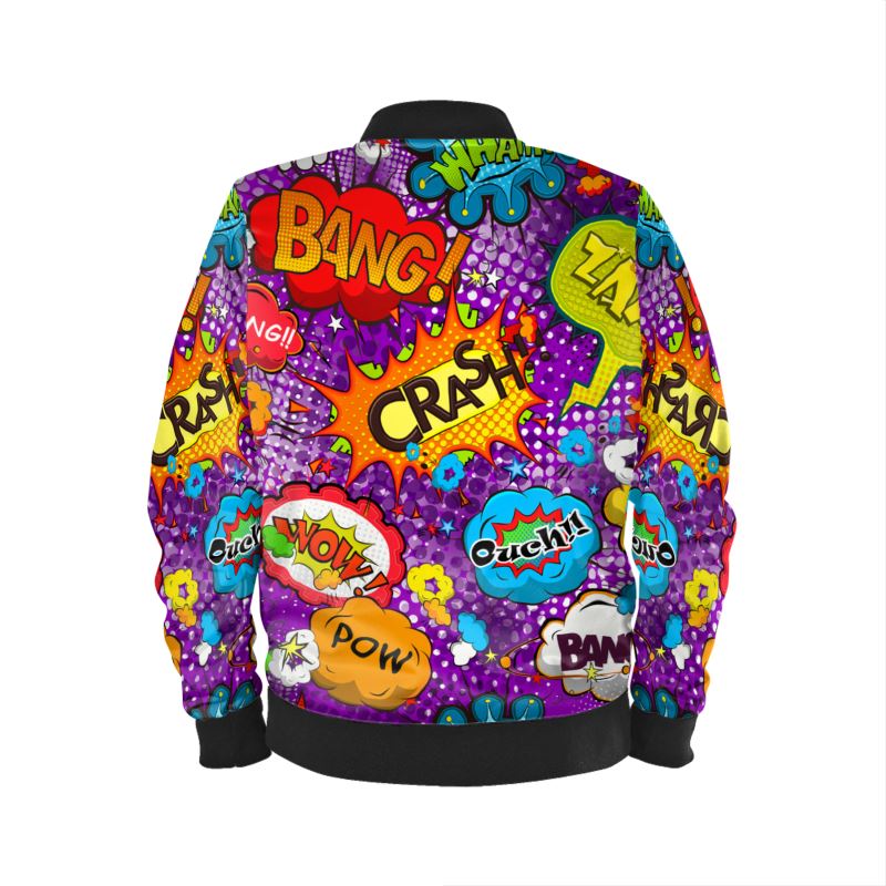 POP ART Purple Bomber Jacket