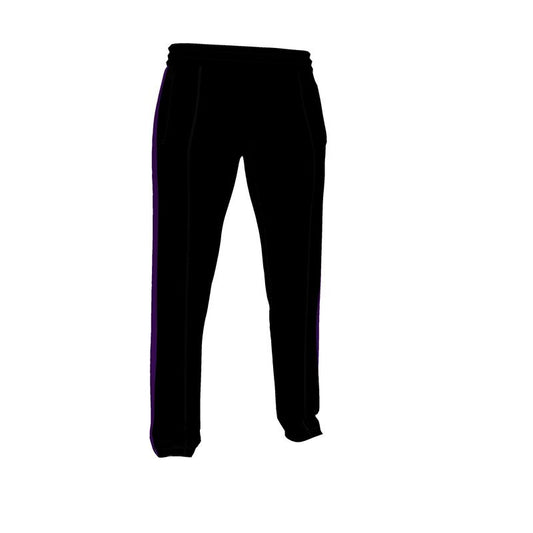 Black & Dark Purple Tracksuit Trousers.