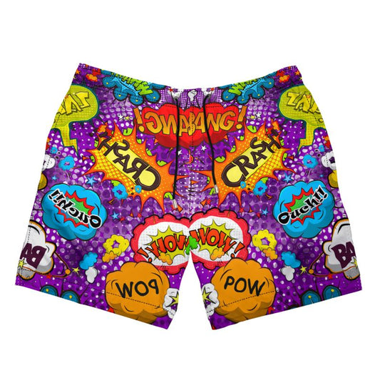 POP ART Purple Mens Swimming Shorts