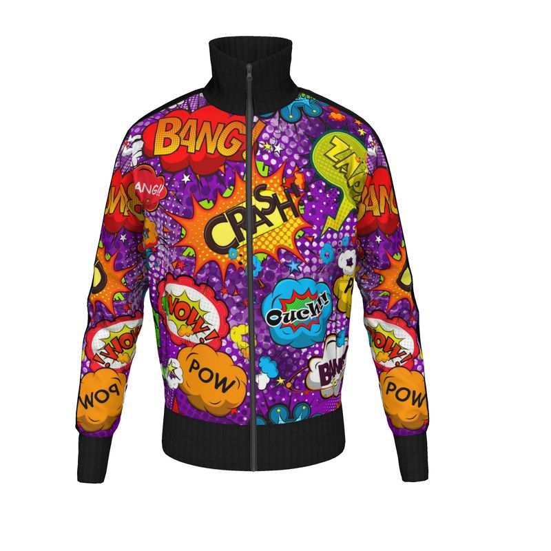 POP ART Purple Unisex Tracksuit Jacket