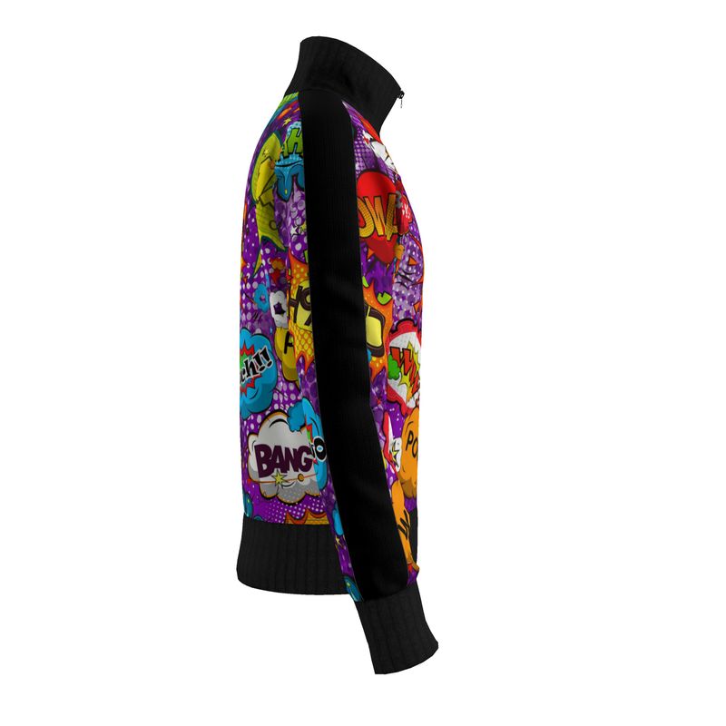 POP ART Purple Unisex Tracksuit Jacket