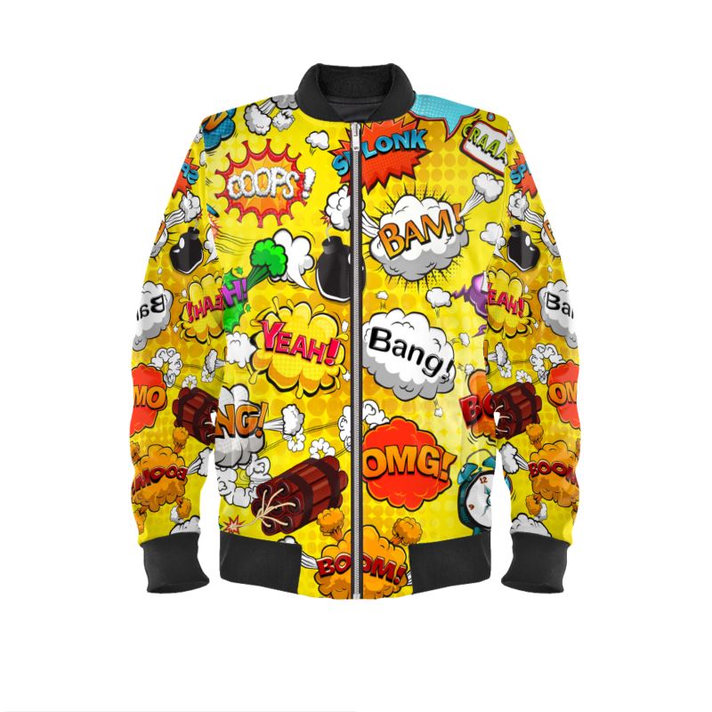 POP ART Yellow Unisex Bomber Jacket