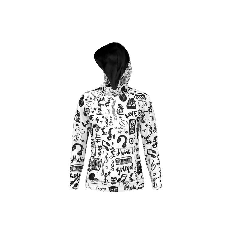 Hoodie Black & White Music Logo