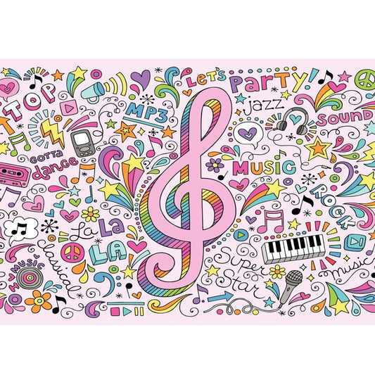 Bucket Backpack Music Logo Pink