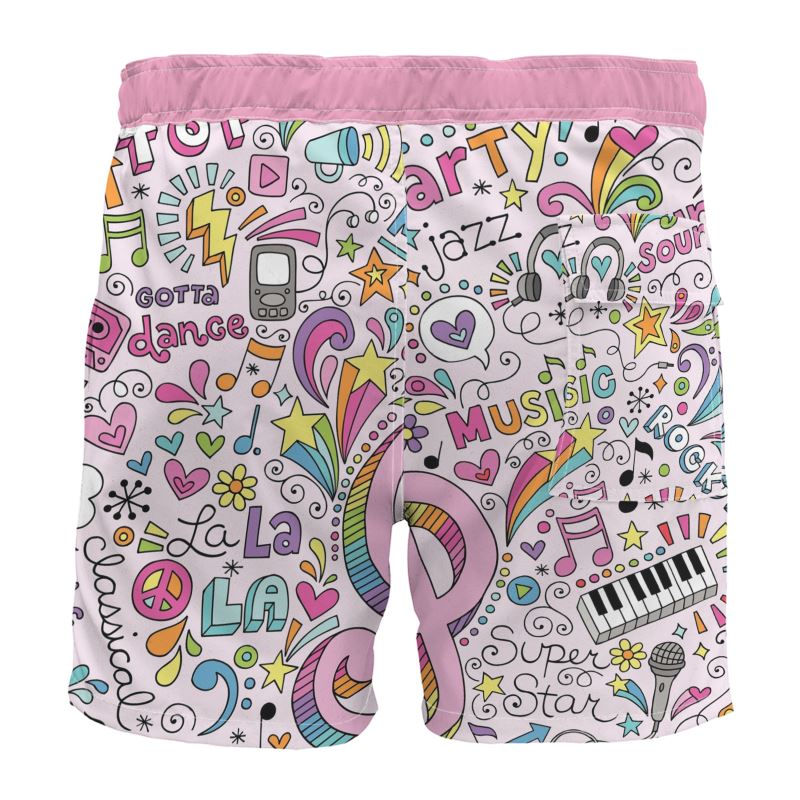 Board Shorts Music Pink