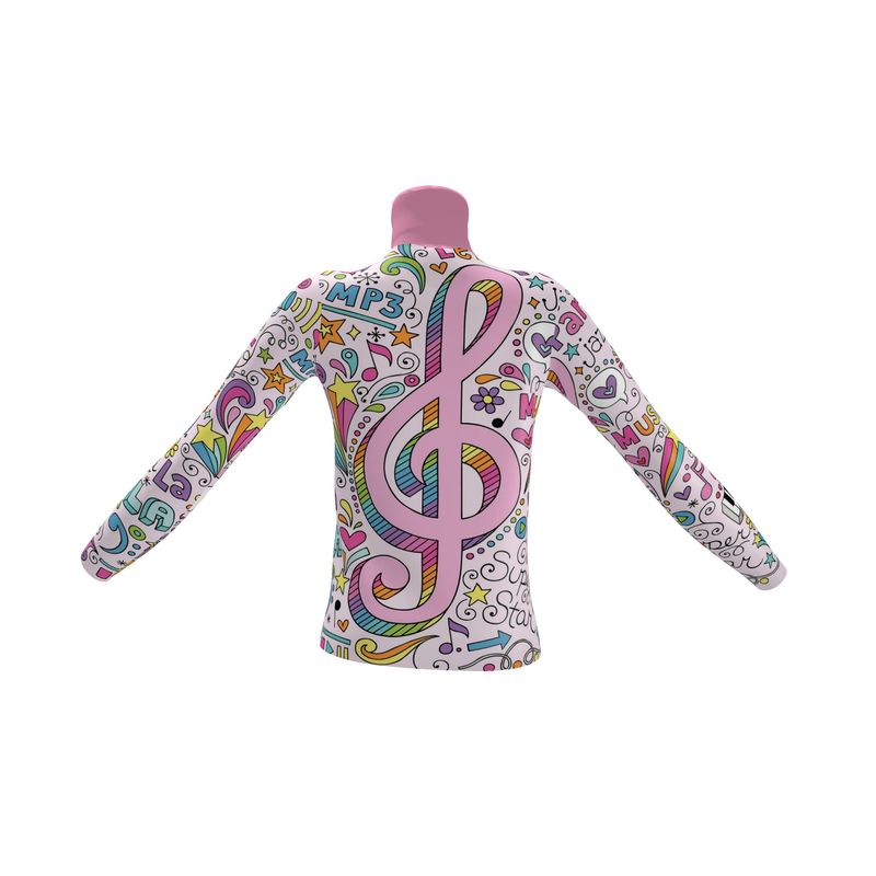 Men's Slim Fit Roll Neck Music Pink