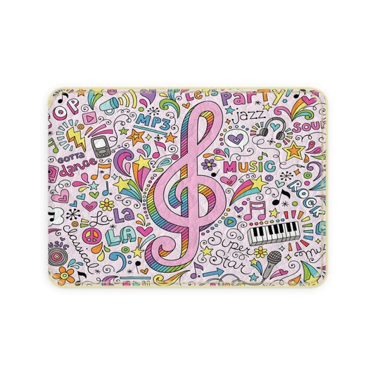 Leather Card Case Pink Music Logo