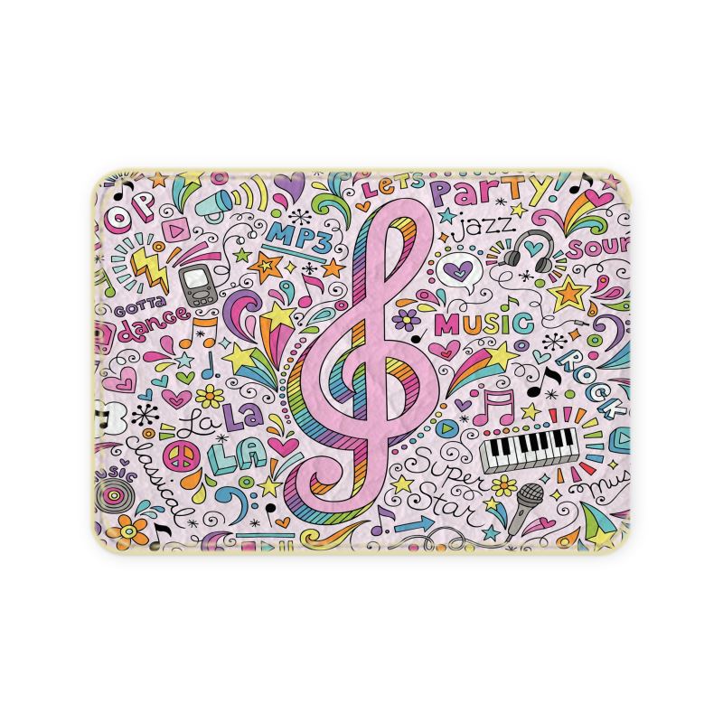 Leather Card Case Pink Music Logo