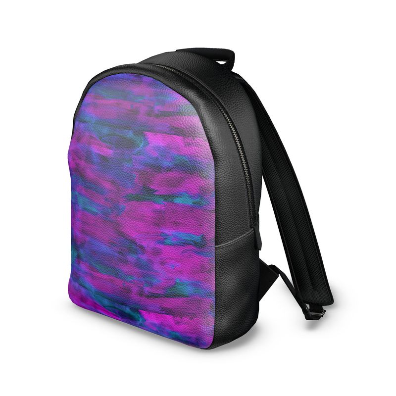 Colville Leather Backpack Purple Art