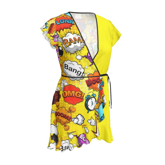 Tea Dress Yellow Pop Art