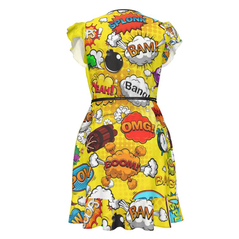 Tea Dress Yellow Pop Art