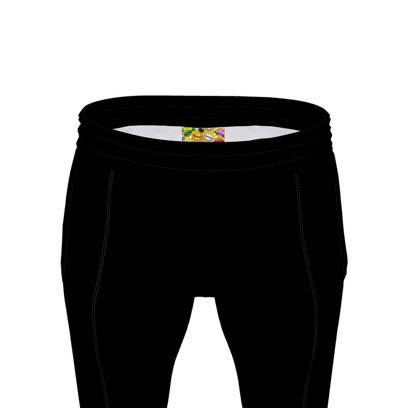 Mens Tracksuit Trousers Black for Yellow Pop Art