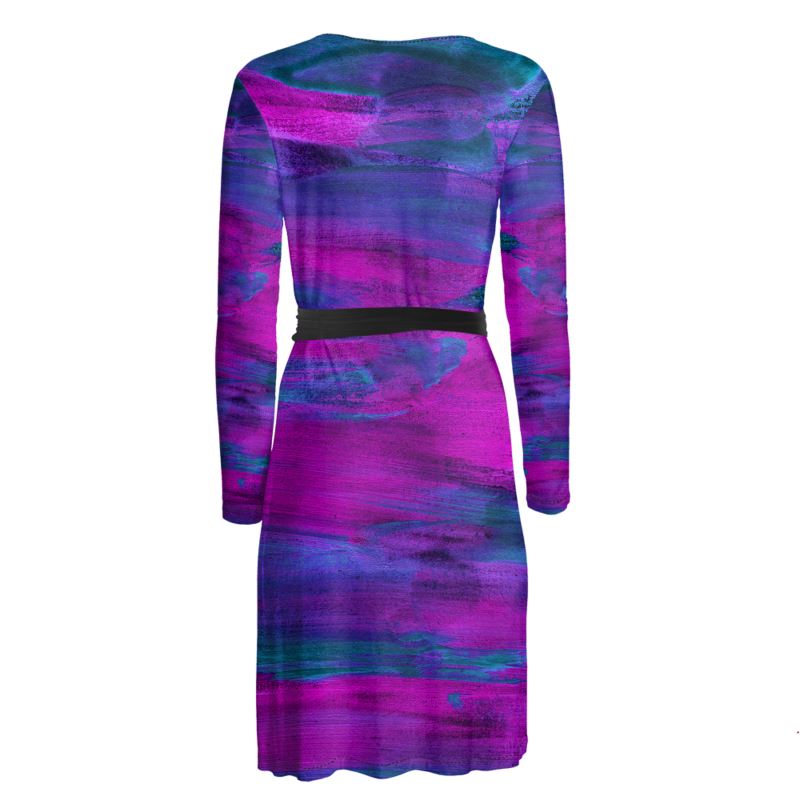 Purple Art, Wrap Dress.