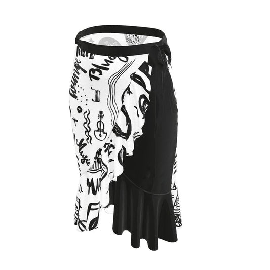 The C.G. Black & White Music Logo, Flounce Skirt.