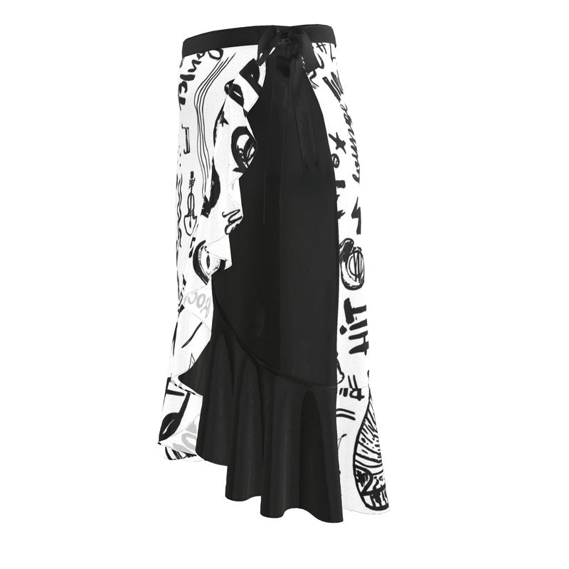 The C.G. Black & White Music Logo, Flounce Skirt.