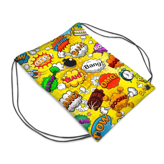 Drawstring PE Bag Yellow Pop Art