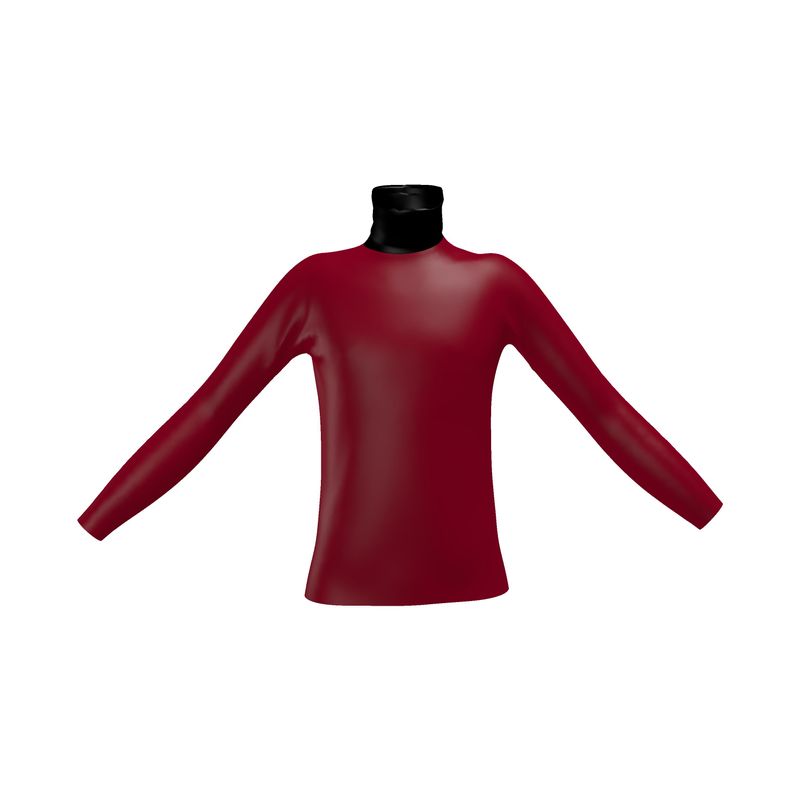 Slim Fit Roll Neck Burgundy Inspired by K.R.