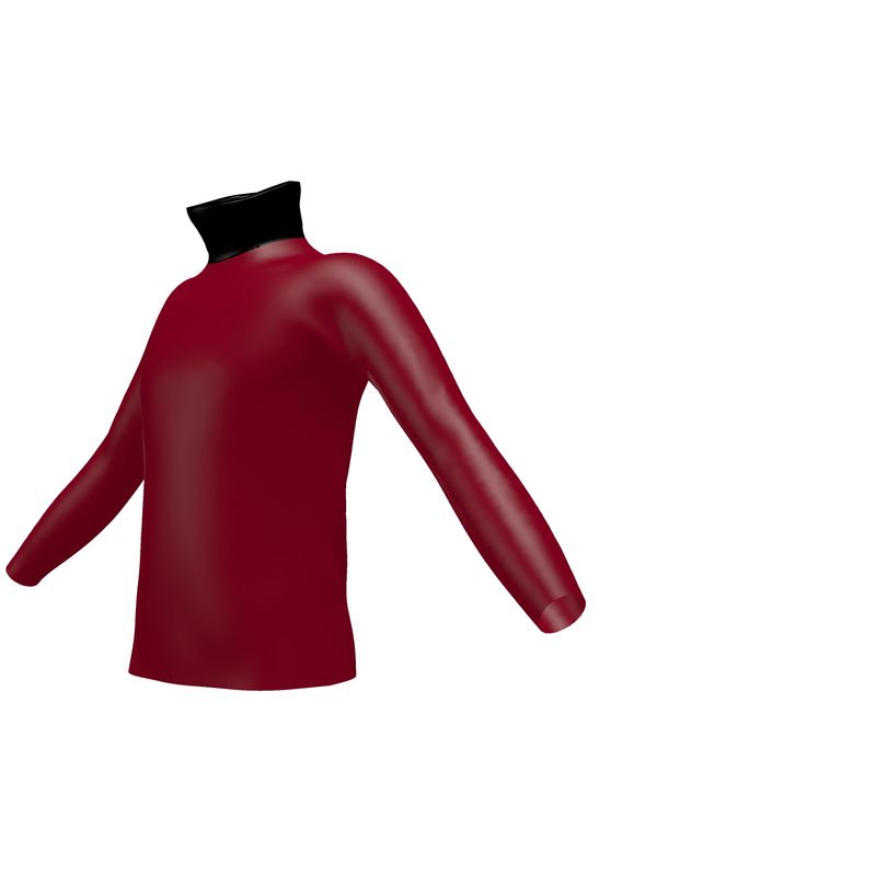 Slim Fit Roll Neck Burgundy Inspired by K.R.