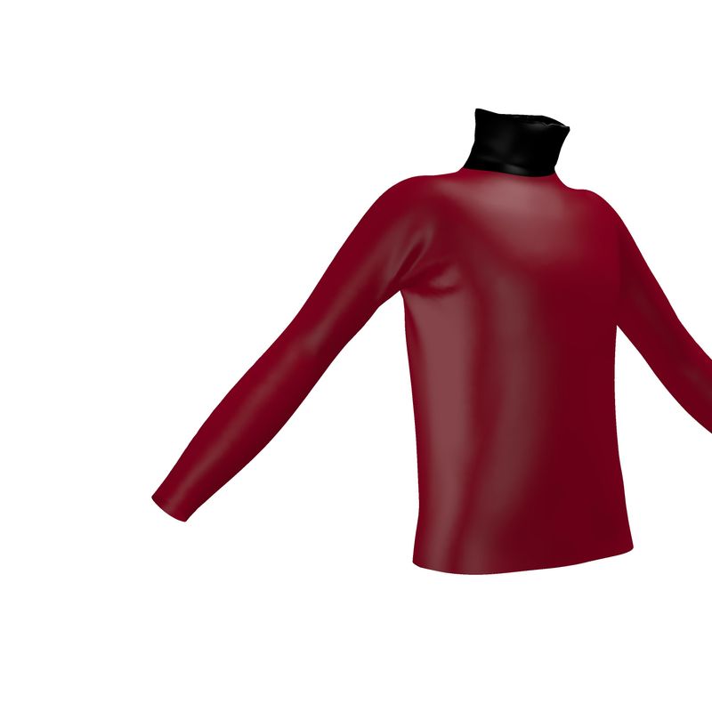 Slim Fit Roll Neck Burgundy Inspired by K.R.