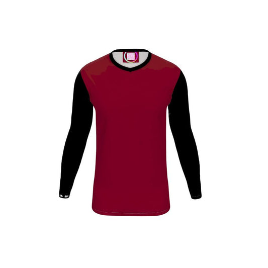 Men's Long Sleeve-Shirt Burgundy Inspired by K.R.