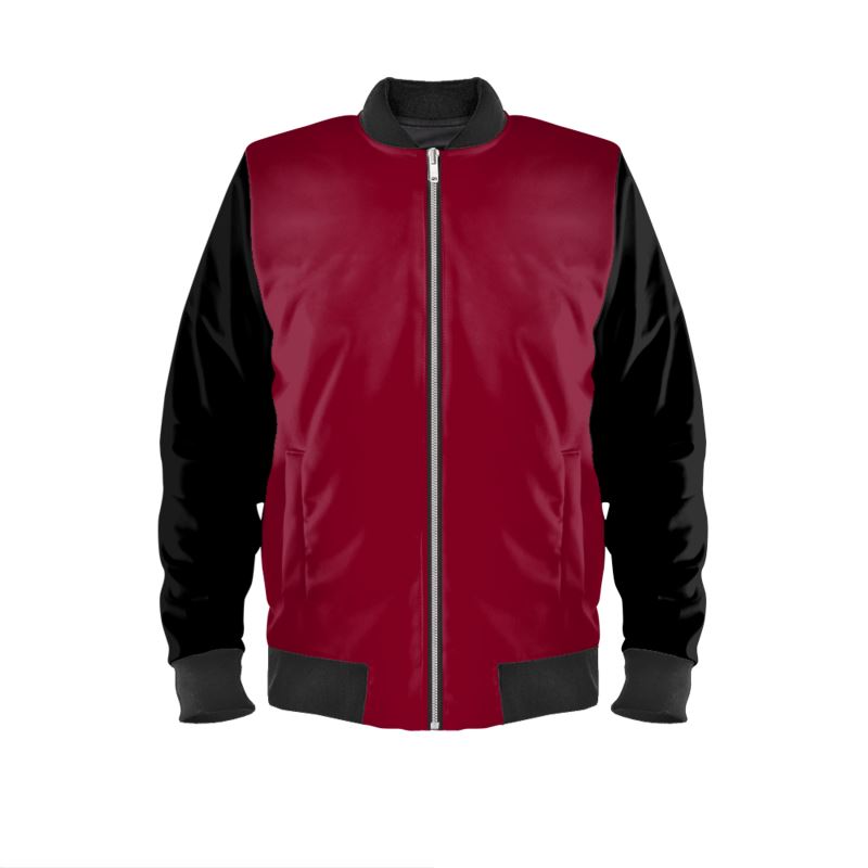 Ladies Bomber Jacket Burgundy Inspired by K.R.