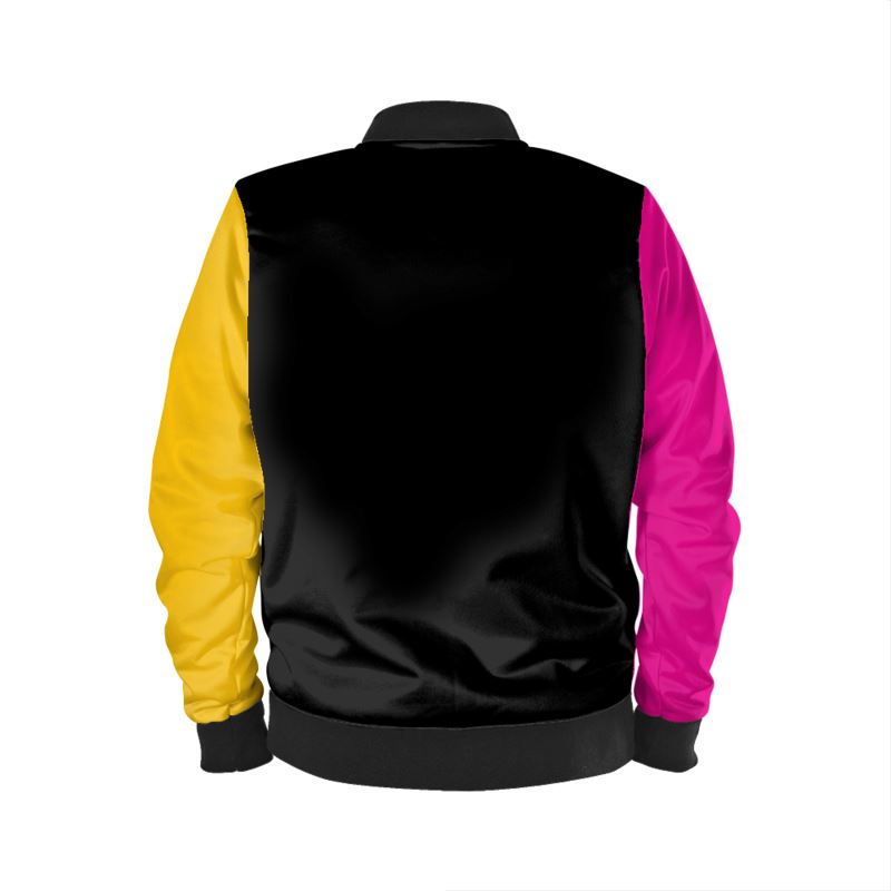 Satin Men's Bomber Jacket Color Block, WTF!
