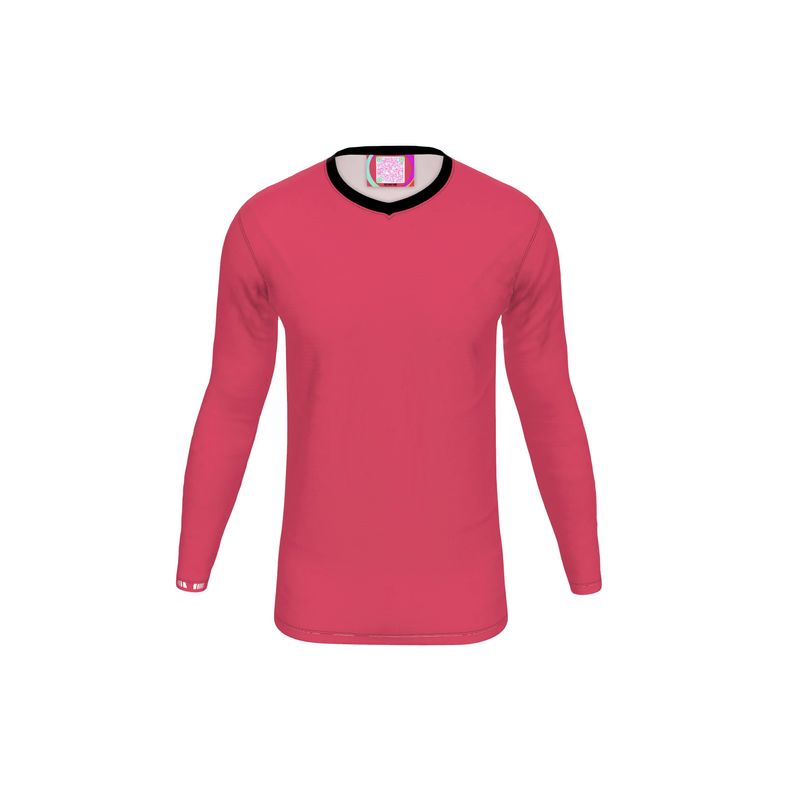 Long-Sleeve, V-Neck T-Shirt, Cabaret Red Collection