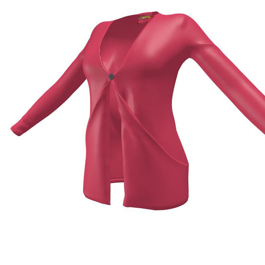 Ladies Cardigan With Pockets, Cabaret Red Collection.