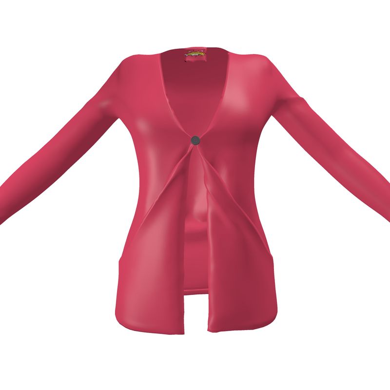 Ladies Cardigan With Pockets, Cabaret Red Collection.