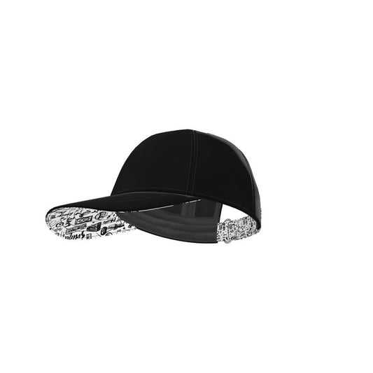 Baseball Cap Black & White Music Logo.