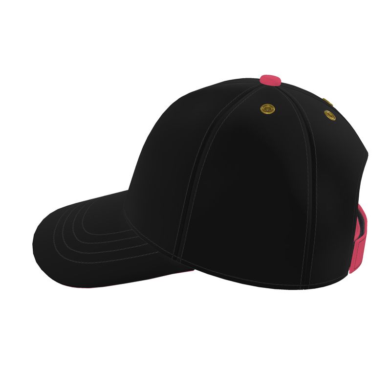 Baseball Cap Black & Cabaret Red.