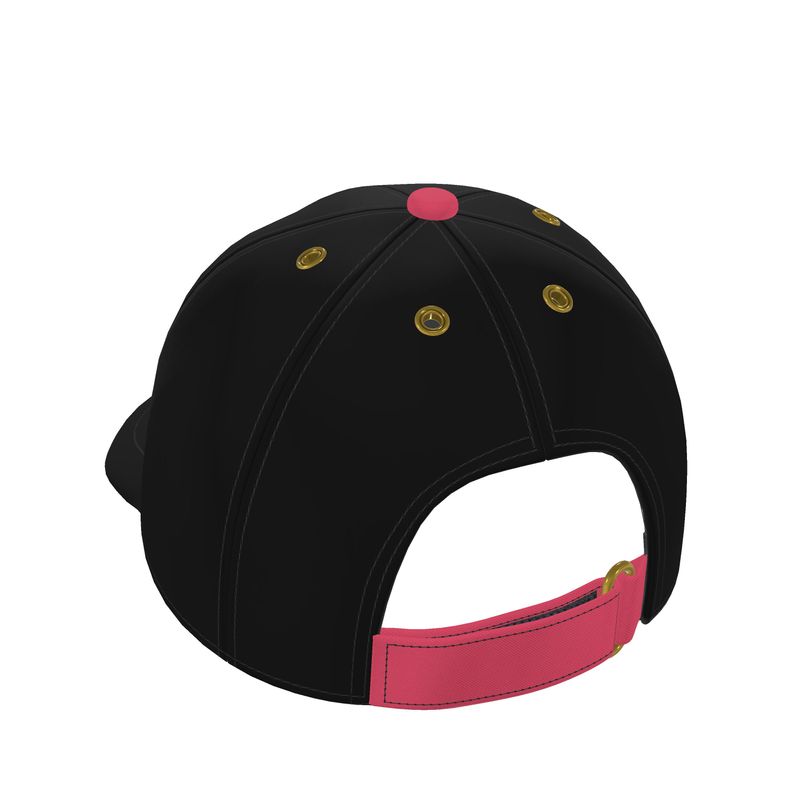 Baseball Cap Black & Cabaret Red.