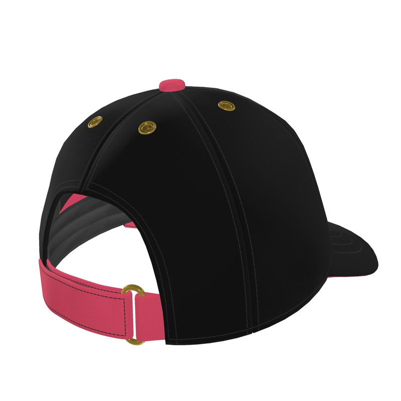 Baseball Cap Black & Cabaret Red.