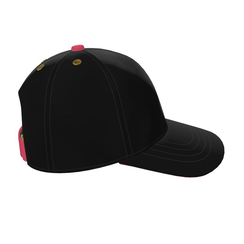 Baseball Cap Black & Cabaret Red.