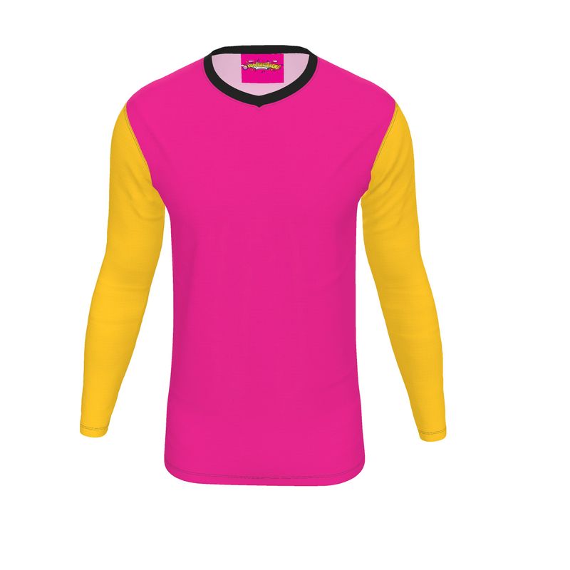 Hot Pink & Mikado Yellow, Long-Sleeve T-shirt, Color Block collection.