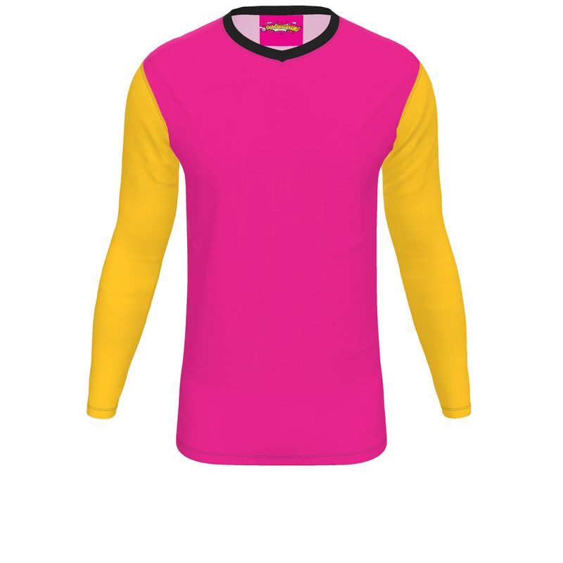 Hot Pink & Mikado Yellow, Long-Sleeve T-shirt, Color Block collection.