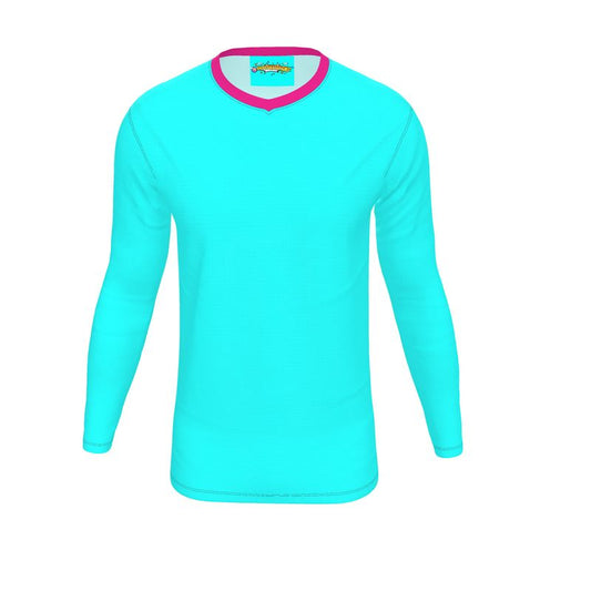 Aqua Blue, Long-Sleeve T-shirt, Color Block collection.