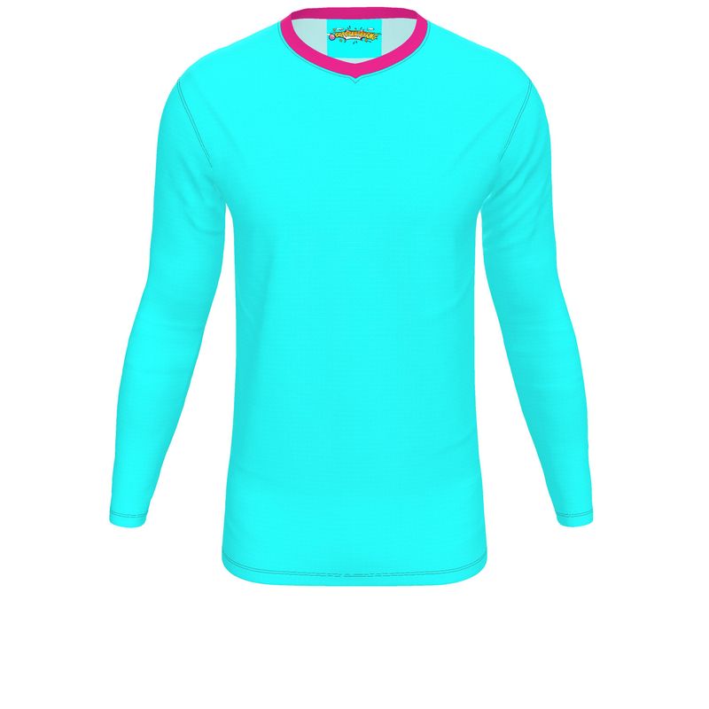 Aqua Blue, Long-Sleeve T-shirt, Color Block collection.