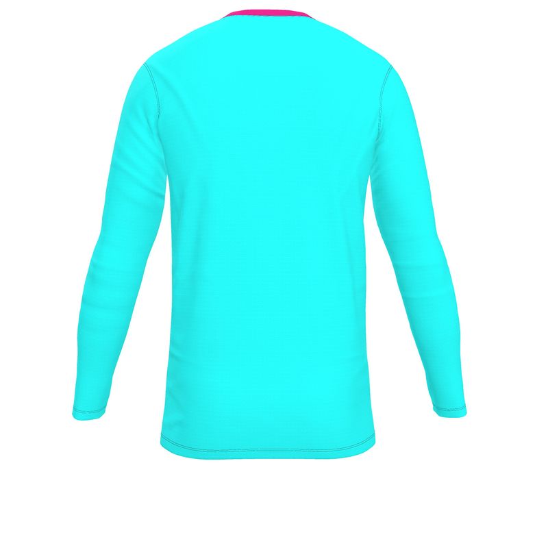 Aqua Blue, Long-Sleeve T-shirt, Color Block collection.