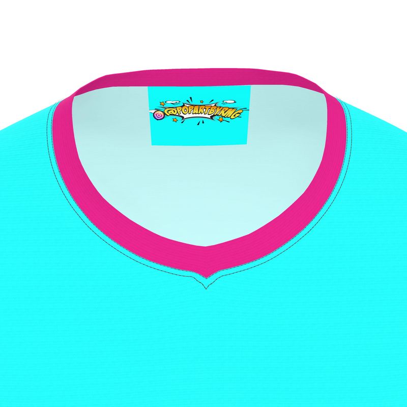 Aqua Blue, Long-Sleeve T-shirt, Color Block collection.