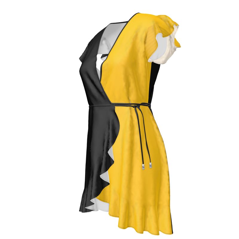 Tea Dress, Black & Mikado Yellow.