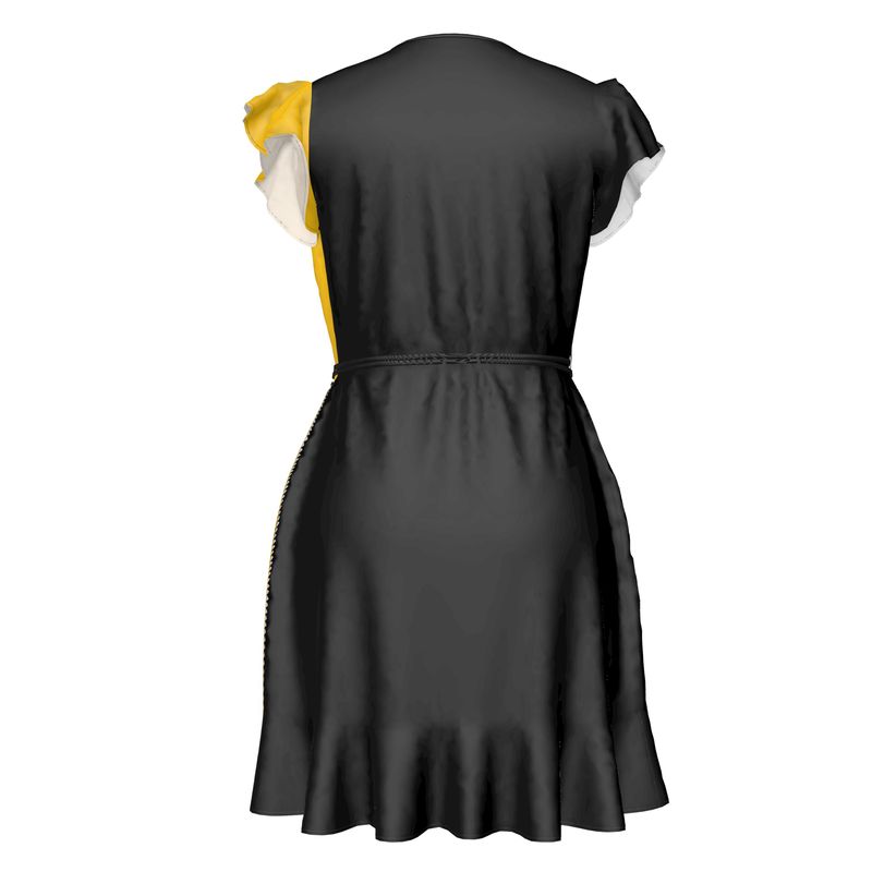 Tea Dress, Black & Mikado Yellow.