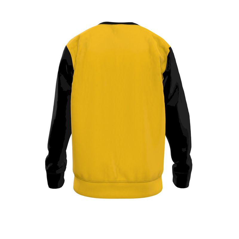 Sweatshirt, Mikado Yellow, Black Sleeves.