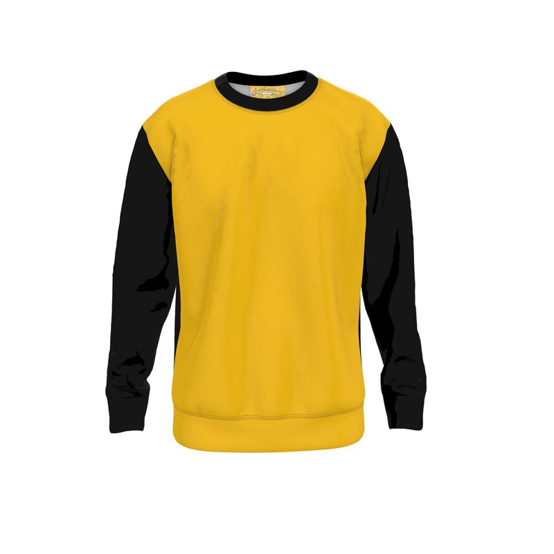 Sweatshirt, Black & Mikado Yellow.