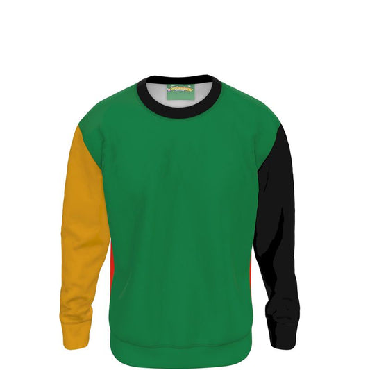 Classic Color Block Sweatshirt, Jungle Green.