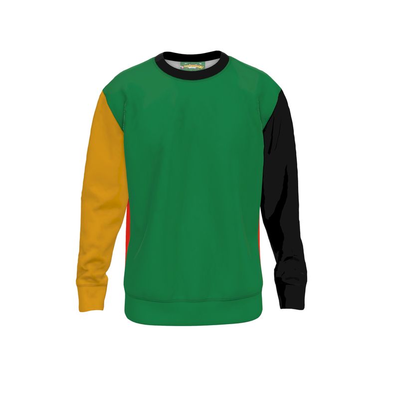 Classic Color Block Sweatshirt, Jungle Green.