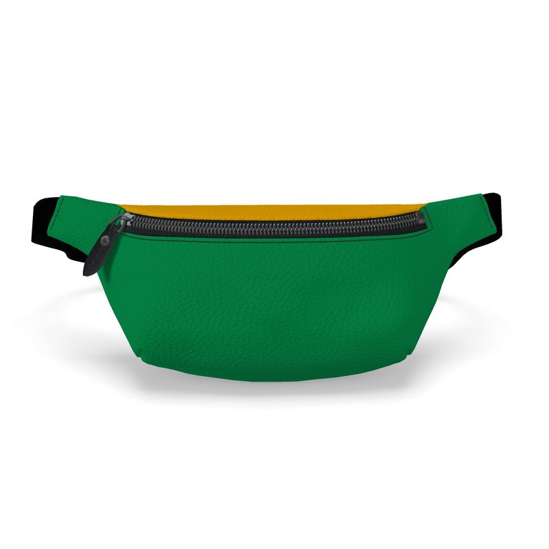 Classic Color Block Fanny Pack, Jungle Green.