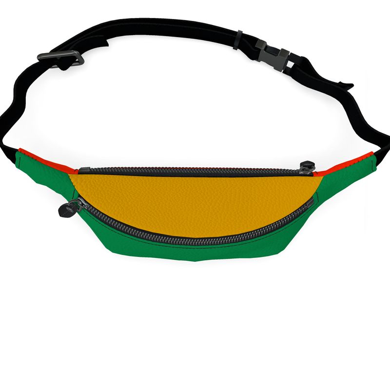 Classic Color Block Fanny Pack, Jungle Green.