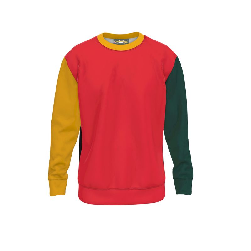 Imperial Red, Classic Color Block Sweatshirt.